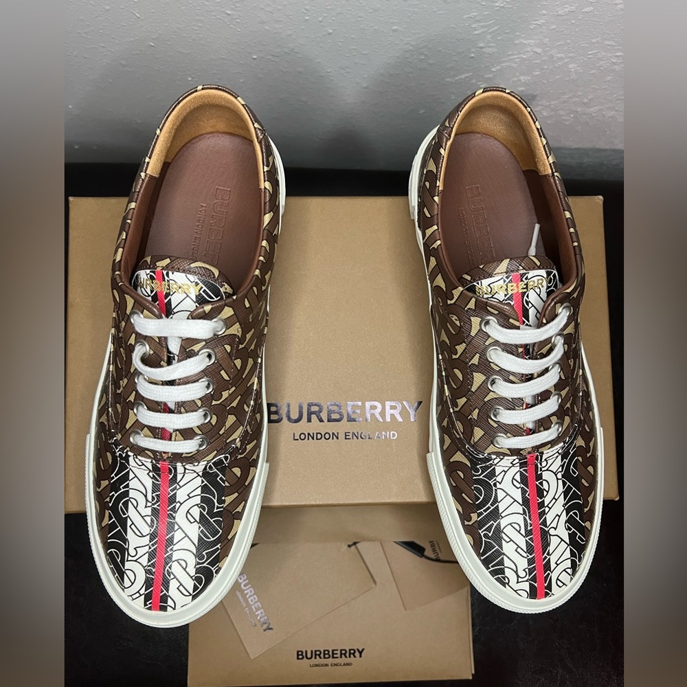 Burberry Bridle Brown Monogram Sneakers - Picture 12 of 13